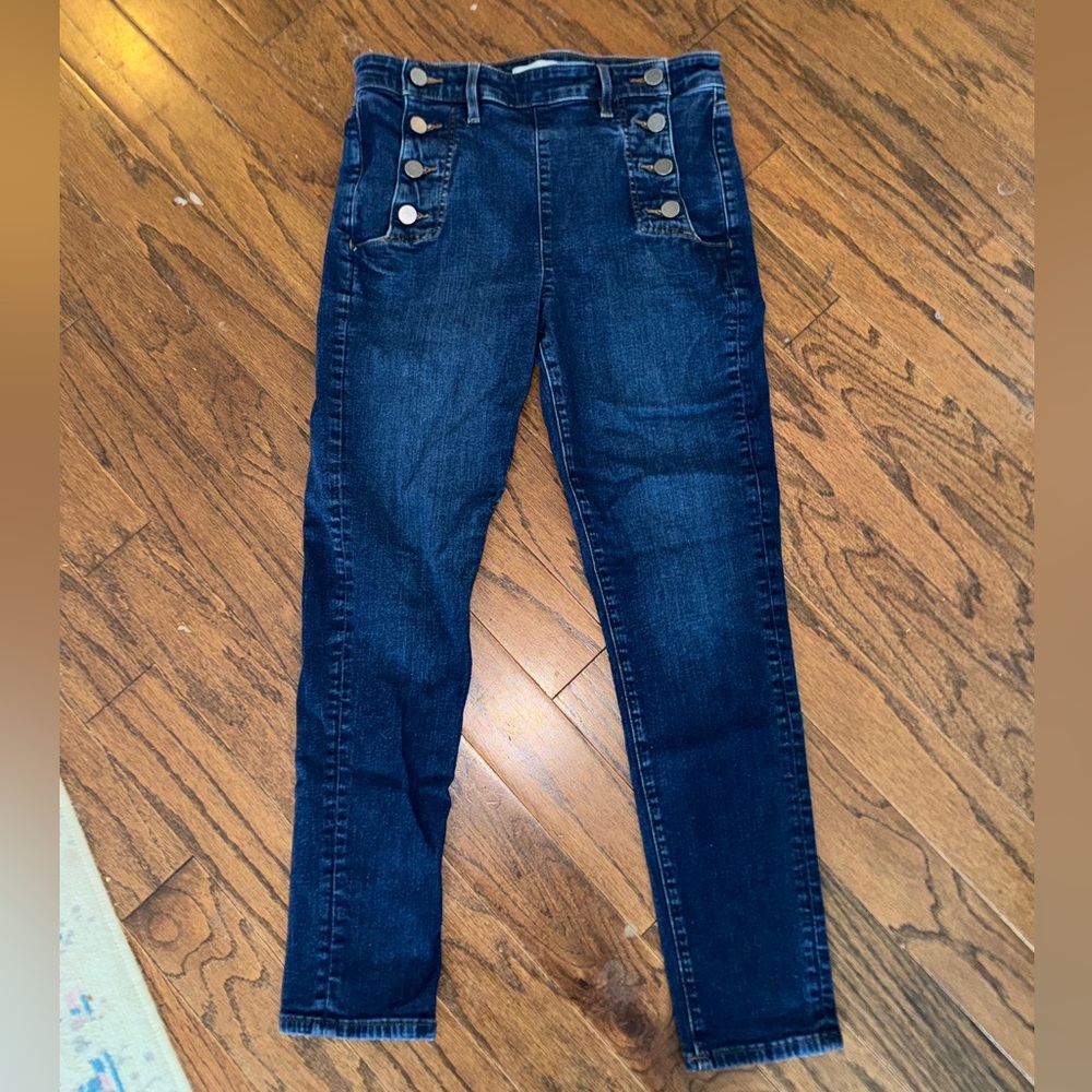 COPY - LOFT Button Front Skinny Jeans